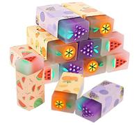 Lot de 12 gommes mignonnes pour enfants, gommes amusantes en forme de fruit parfumées, gommes en caoutchouc pour salle de classe, étudiants, récompenses, fournitures scolaires, cadeaux de fête