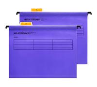 Lot de 12 Grande Dossiers Suspendus Foolscap avec Onglets et inserts en Carte, Violet, Mesure 41 x 25 x 37 cm pour papier 36 cm x 24 cm, en Polypropylène, pour Bureau Maison