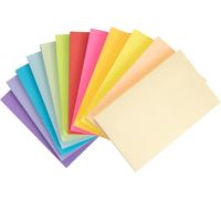 Lot De 12 Grands Blocs-Notes Adhésifs De 7,6 X 12,7 Cm,12 Blocs-Notes Autocollants Aux Couleurs Vives,100 Feuilles/Bloc,2 Fois Plus Faciles À Poster Pour Le Bureau,Le Carnet Et La Vie