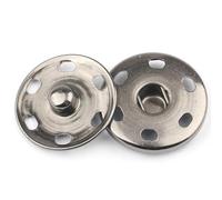 Lot de 12 grands boutons pression 25 mm pour couture - Boutons pression en métal à coudre pour vêtements et projets d'artisanat