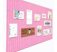 Lot de 12 grands carreaux muraux en feutre pour cabine de bureau, 90 x 120 cm, tableau d'affichage pour murs, décoration d'intérieur, panneaux antibruit pour notes, mémos (rose, Royaume-Uni)
