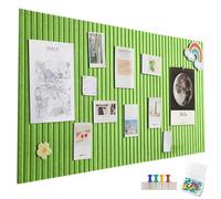 Lot de 12 grands tableaux d'affichage autocollants 90 x 120 cm - En feutre - 30 x 30 cm - Pour tableau d'affichage, mémo, bulletin, décoration murale pliable