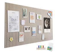 Lot de 12 grands tableaux d'affichage autocollants 90 x 120 cm - En feutre - 30 x 30 cm - Pour tableau d'affichage, mémo, bulletin, décoration murale pliable