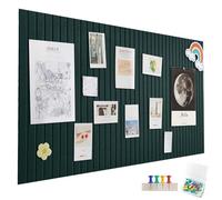 Lot de 12 grands tableaux d'affichage autocollants 90 x 120 cm - En feutre - 30 x 30 cm - Pour tableau d'affichage, mémo, bulletin, décoration murale pliable