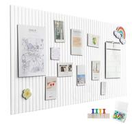 Lot de 12 grands tableaux d'affichage autocollants 90 x 120 cm - En feutre - 30 x 30 cm - Pour tableau d'affichage, mémo, bulletin, décoration murale pliable