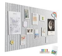 Lot de 12 grands tableaux d'affichage autocollants 90 x 120 cm - En feutre - 30 x 30 cm - Pour tableau d'affichage, mémo, bulletin, décoration murale pliable