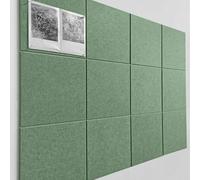 Lot de 12 grands tableaux d'affichage, panneaux insonorisants pour la maison, le bureau, la cuisine, tableau en feutre autocollant pour mémo photo, 90 x 120 cm (vert)