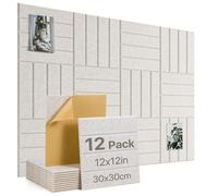 Lot de 12 grands tableaux en liège alternatifs 120 x 90 cm avec autocollant, tableau d'affichage en feutre pour décoration murale de maison, de bureau (beige)