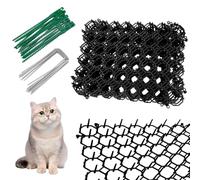 Lot de 12 grilles Anti-épines Contre Les Chats - 20 x 15 cm - pour Le Jardin et l'extérieur - Barrière Efficace pour Animaux avec Pointes en Plastique pour repousser Les Chats, Les Chiens et Les