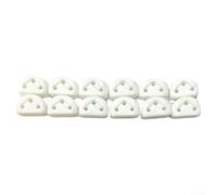 Lot de 12 guides de retenue de cordes pour guitare flamenco classique et ukulélé, pièces composites en blanc, noir, marron (blanc)