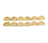Lot de 12 guides de retenue de cordes pour guitare flamenco classique, ukulélé, boucle d'attache à triple angle pour réduire la friction et prolonger la durée de vie des cordes, blanc, noir, marron