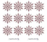 Lot de 12 guirlandes de flocons de neige de Noël, 10 cm, décoration de Noël à suspendre, saison des vacances, pays des merveilles d'hiver, décoration d'intérieur de Noël, fournitures de fête de Noël,