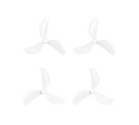 Lot de 12 hélices tripales 45 mm, arbre de 1,5 mm, for moteur sans balais FPV Quadcopter, for drone M75 Pro(3-Blade White)
