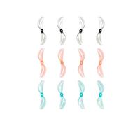 Lot de 12 hélices tripales 45 mm, arbre de 1,5 mm, for moteur sans balais FPV Quadcopter, for drone M75 Pro(2-Blade Mixed color)
