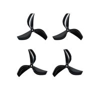 Lot de 12 hélices tripales 45 mm, arbre de 1,5 mm, for moteur sans balais FPV Quadcopter, for drone M75 Pro(3-Blade Black)