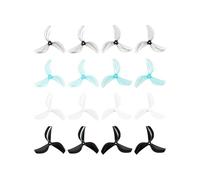Lot de 12 hélices tripales 45 mm, arbre de 1,5 mm, for moteur sans balais FPV Quadcopter, for drone M75 Pro(3-Blade Mixed color)