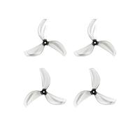 Lot de 12 hélices tripales 45 mm, arbre de 1,5 mm, for moteur sans balais FPV Quadcopter, for drone M75 Pro(3-Blade Grey)