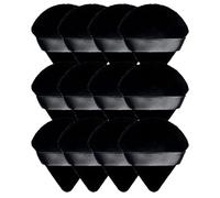 Lot de 12 houppettes triangulaires pour maquillage et poudre - Éponges pour maquillage humide et sec - Éponges en peluche douce, lavables et réutilisables pour fond de teint en poudre libre