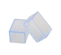 Lot de 12 housses de chaise rectangulaires en PVC pour pieds de meubles - Protection de sol qui minimise le bruit et empêchent les rayures (25 x 38 mm)
