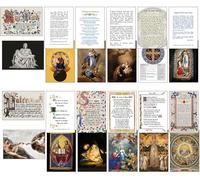 Lot de 12 images avec prières au dos: Les grandes prières catholiques