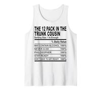 Lot de 12 informations nutritives pour Cousins, Hommes et Femmes Débardeur