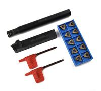 Lot de 12 inserts de filetage interne avec porte-outils de tournage pour coupe et usinage de précision, comprend SER1616H16 et SNR0013M16 porte-outils avec inserts en carbure
