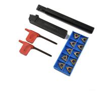 Lot de 12 inserts de filetage interne de tour avec porte-outils de tournage SER1616H16 et SNR0013M16, supports en acier allié et inserts en carbure pour usinage fin