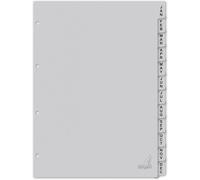 Lot De 12 Intercalaires En Carton Recyclé Gris Fsc 180 G/M² A4 Jan-Dec