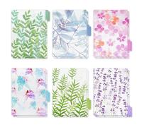 Lot de 12 intercalaires en plastique avec motif floral A5 - Intercalaires à 6 trous - Pour tableau de bord - Translucides - Pour agenda, carnet de voyage, journal intime