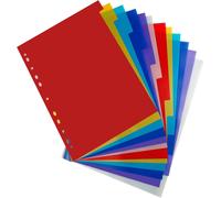 Lot De 12 Intercalaires En Plastique, Intercalaires Classeur A4 12 Positions Intercalaire Alphabétique Pour Classeur A4 Format Ou Organisation De Documents(29,5 X 20,8 Cm, Coloré)