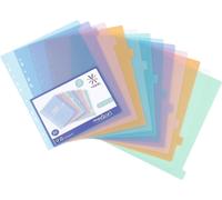Lot De 12 Intercalaires En Plastique - Maxi Format (24,5x30,5cm) - Pour Classeur A4 Maxi Format Ou Classeur ¿¿ Levier