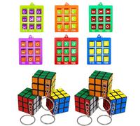 Lot de 12 jeux de patience pour enfants, cube magique, cube magique et jeu de puzzle pour enfants à partir de 6 ans, Rubiks Cube, Speed Cube, idéal pour les voyages et les jeux éducatifs