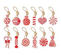 Lot de 12 jolies décorations de Noël - En papier - Bonhomme en d'épice - Pour les vacances, l'intérieur de la voiture, les fêtes, le Nouvel An, la fête d'hiver, le lieu de travail, la couverture