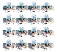 Lot de 12 jouets de Noël et d'activités - Planeur de Noël, boîte à friandises, mini autocollants, tatouages temporaires, crayon empilable, autocollant de nom, labyrinthe, livre d'activités - 8 pièces