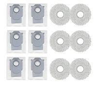 Lot de 12 kits d'accessoires pour robot aspirateur Roborock QV 35A / QR 798 / QR 598, 6 sacs à poussière et 6 serpillères