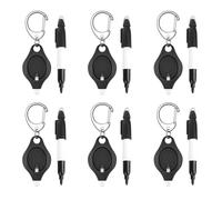 Lot de 12 lampes de poche porte-clés portables et marqueur permanent, 12, torche portable lumineuse alimentée par batterie, encre résistante à la décoloration