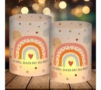 Lot de 12 lanternes pour décoration de table d'anniversaire fille arc-en-ciel Décoration d'anniversaire pour enfants filles Décoration bohème pour anniversaire d'enfant Communion baptême confirmation