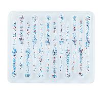 Lot de 12 leurres de pêche Ultra Fins à Double Queue en TPR - Appât Artificiel pour la pêche en Eau Douce et en Eau salée - Bleu Rouge Rose Orange Noctilucence 55 mm (Oignon Vert)