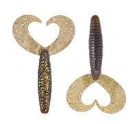 Lot de 12 leurres Souples en Plastique de 7,1 cm et 3 g, for la pêche au Mandarin, à la Perche et en Eau Douce(Brown)