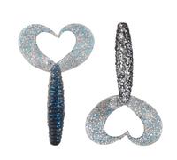 Lot de 12 leurres Souples en Plastique de 7,1 cm et 3 g, for la pêche au Mandarin, à la Perche et en Eau Douce(Blauw)