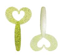Lot de 12 leurres Souples en Plastique de 7,1 cm et 3 g, for la pêche au Mandarin, à la Perche et en Eau Douce(Geel)