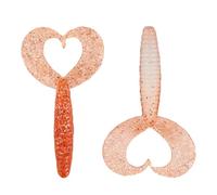 Lot de 12 leurres Souples en Plastique de 7,1 cm et 3 g, for la pêche au Mandarin, à la Perche et en Eau Douce(Oranje)
