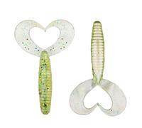 Lot de 12 leurres Souples en Plastique de 7,1 cm et 3 g, for la pêche au Mandarin, à la Perche et en Eau Douce(Groen)