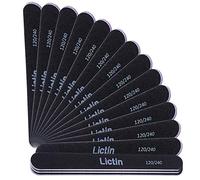 Lot de 12 limes à ongles Lictin limes à ongles professionnelles limes à ongles double faces lime à ongles jetable