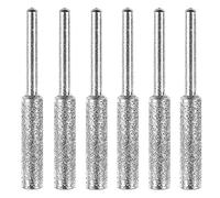 Lot de 12 limes en pierre de meulage de 4 mm, plaqué titane pour tronçonneuse diamant affûteuse pour affûtage précis et rapide de la lame de scie à chaîne