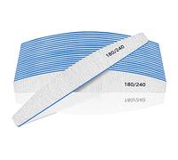 Lot de 12 Limes Ongles Gel 180/240 limes à Ongles Professionnelle Lime à Ongles Double Faces de Planche D'émeri pour les Ongles pour Salon de Manucure et Maison