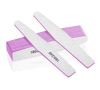 Lot de 12 Limes Ongles Gel 180/240 limes à Ongles Professionnelle Lime à Ongles Double Faces de Planche D'émeri pour les Ongles pour Salon de Manucure et Maison