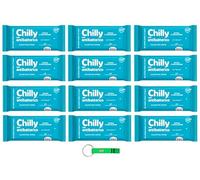 Lot de 12 lingettes d'hygiène intime Chilly - Avec thym et sauge - Chaque paquet contient 12 lingettes + porte-clés Beni Culinari