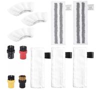 Lot de 12 Lingettes en Microfibre pour Kärcher SC1 SC2 SC3 SC4 SC5 SV7, Adaptées Aux Nettoyeurs Vapeur et Polisseuses de Sol, Accessoires pour le Nettoyage à la Vapeur