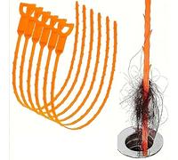 Lot de 12 longs bâtonnets de débouchage pour évier douche baignoire